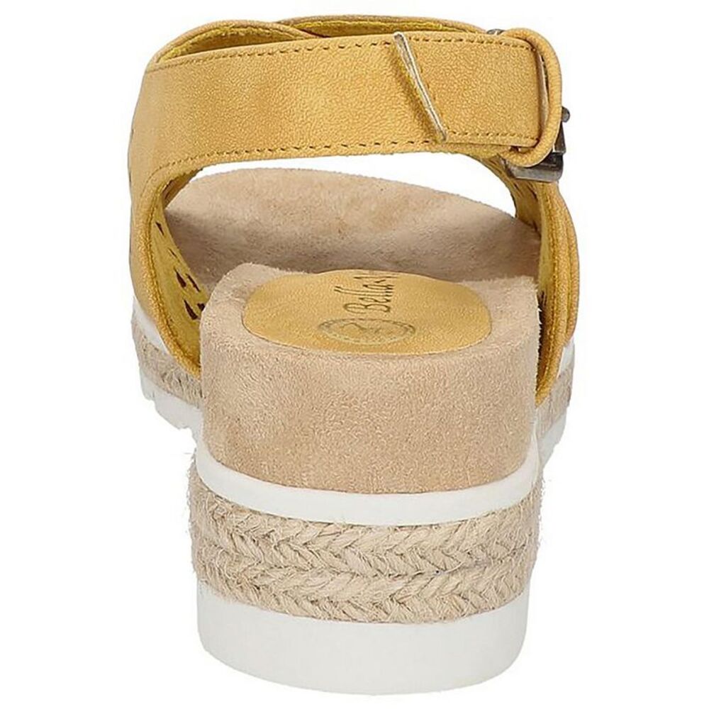 Bella Vita Womens Cosette Yellow Faux Suede Espadrille Platform Sandals NWT_3